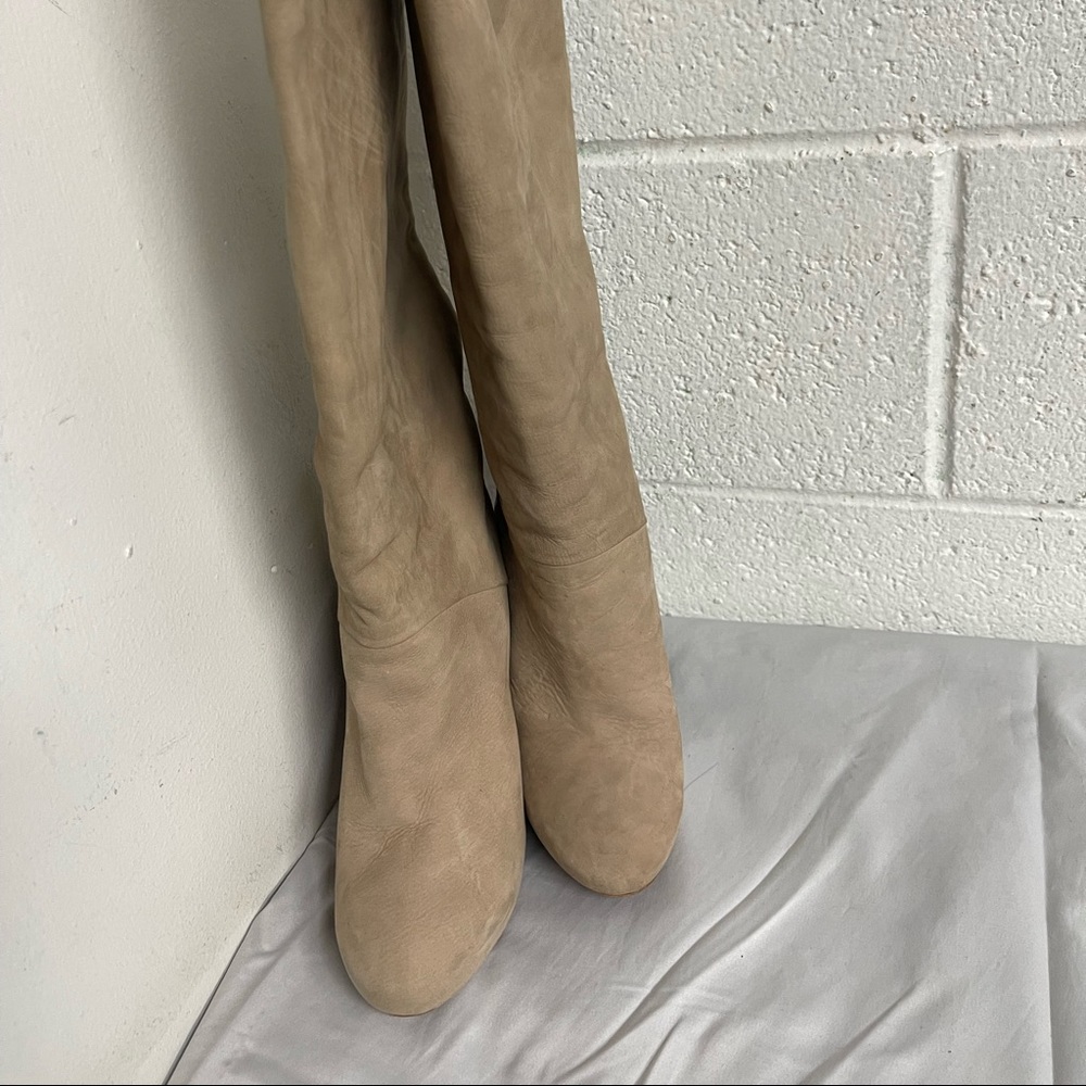 Brian Atwood Leather Over the Knee Boots
